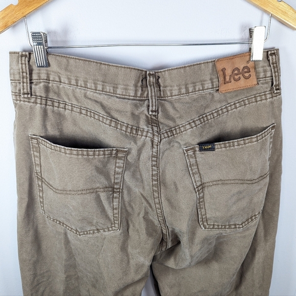 Lee Quilt Lined Mens Outdoor Utility Work Pants Jeans Trousers 33x32 - Picture 5 of 8